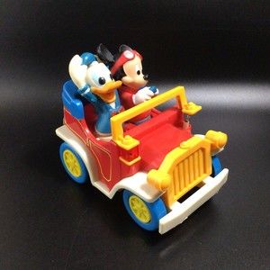 Vintage ILLCO Toy Disney Mystery Action Mickey Mouse Donald Duck Car - Tested